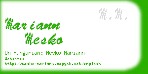 mariann mesko business card